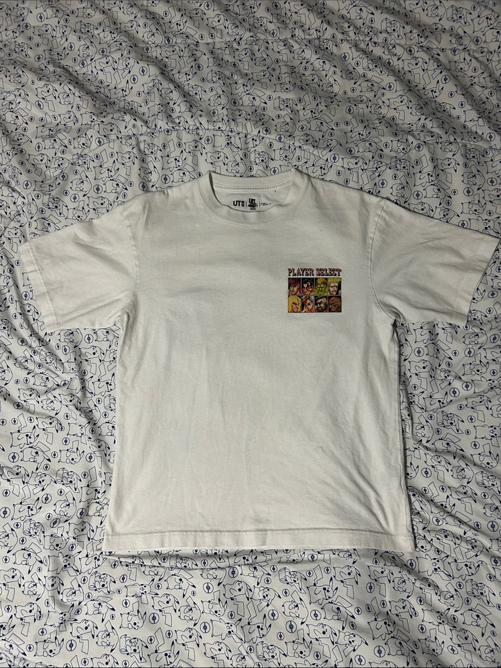 UNIQLO x Street Fighter 2 Oversized White Graphic Tee Shirt